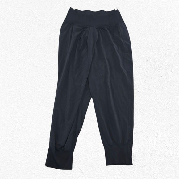 Lululemon Dance Studio Crop Wrap Waist Black Pants Size 6 Dual Waistband 2010s - Picture 11 of 11